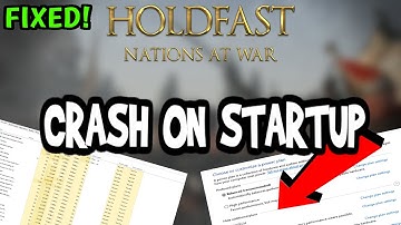 How To Fix Holdfast Crashes! (100% FIX)