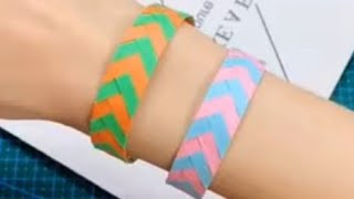 How To Make Paper Bangles For Kids Paper Oragami Craft