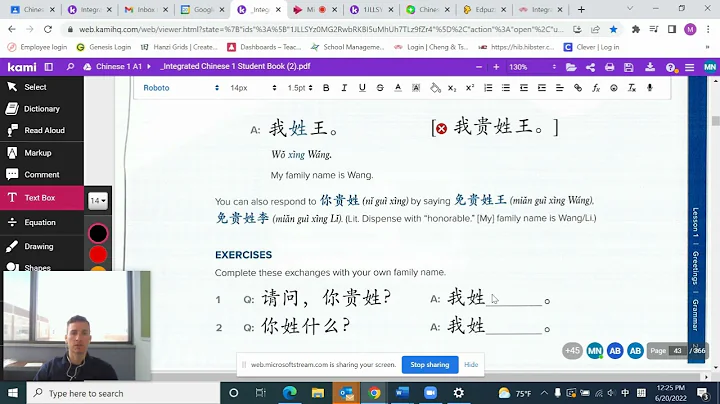 Lesson 1 Dialogue 1 Grammar Explanation and Analysis Integrated Chinese Volume 1 4th Ed