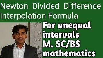 Interpolation Newton Divided Difference Formula II Numerical Analysis II