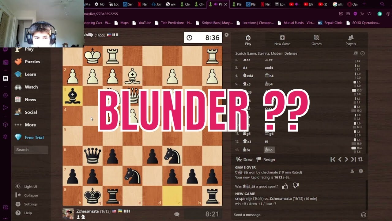 Beautiful Recovery From a Blunder (Full Game)