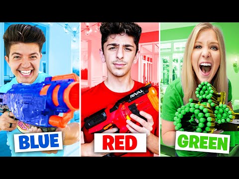 EXTREME One Color NERF Hide and Seek vs FaZe Rug! - Challenge