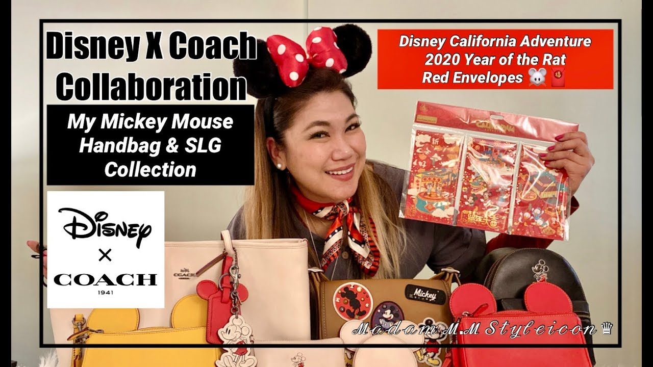 249 | DISNEY X COACH COLLABORATION | BAG & SLG COLLECTION | CNY 2020 “YEAR OF THE RAT” RED ...