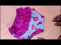 How to cut and sew a Diaper Cover with frill for babies