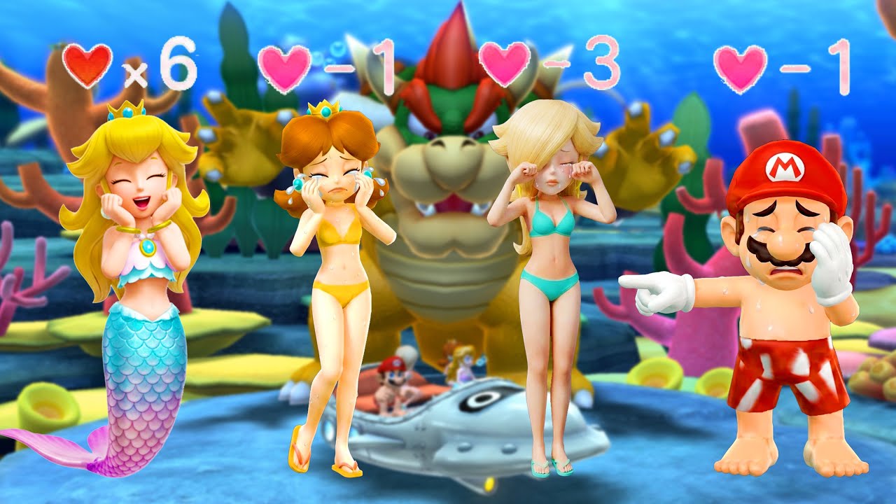 【マリオパーティ10】気まぐれな水 ピーチ姫デイジー姫ロザリーナ姫マリオ vs クッパ 4K UHD (2160P)