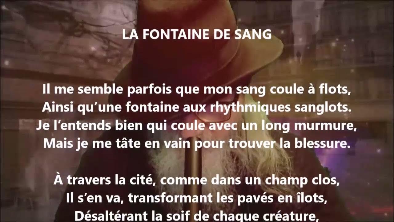 La fontaine de sang Charles Baudelaire lu par Yvon Jean YouTube