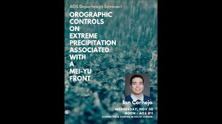 UW-AOS Department Seminar - November 30, 2022 - Ian Cornejo