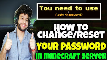 How To Change Password in Minecraft Server  | How To Reset Password in Minecraft Server
