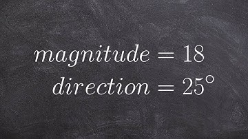 How to find the component form of a vector given the magnitude and direction
