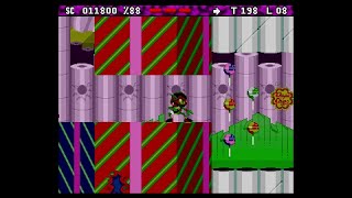 [Amiga CD32] Zool 2, level 0 (Paper Plains) stage 1, 2, 3