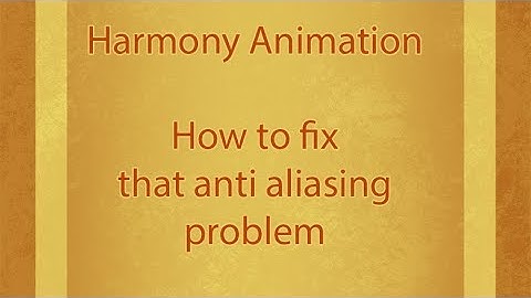 That Anti Aliasing problem.