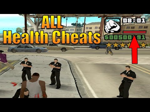 GTA San Andreas Health Cheats - Infinite Health Cheat And Health, Armor And Money Cheat