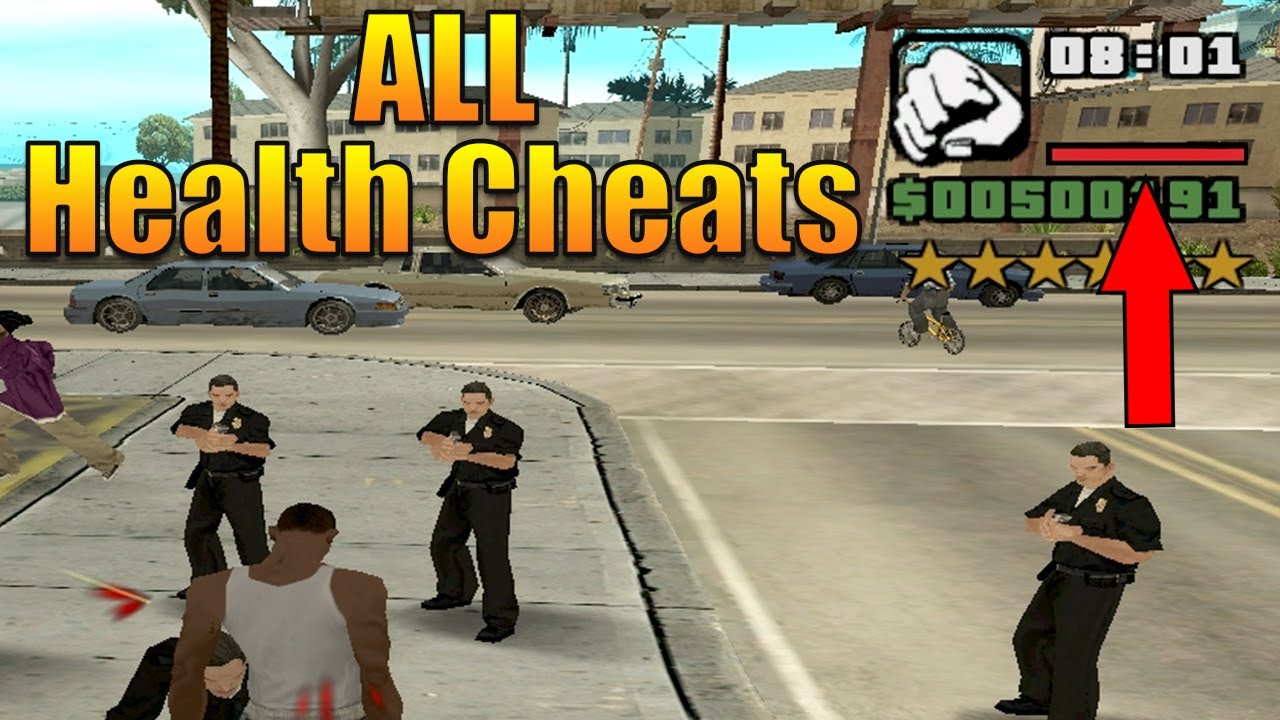 Gta San Andreas Health Cheats Infinite Health Cheat And Health Armor And Money Cheat Youtube