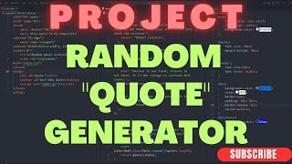 JavaScript Random Quote Generator! || JavaScript Project
