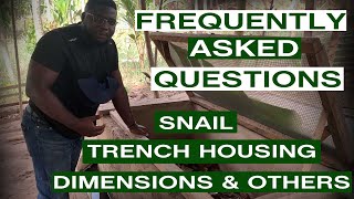 SNAIL TRENCH HOUSING DIMENSION, SOME PESTS AND OTHERS. (NOT GREENHOUSE)
