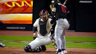 Minnesota Twins' Luke Keaschall hit on head by pitch vs. Cleveland Guardians