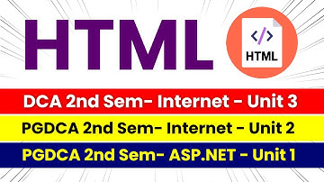 📚Complete HTML For DCA PGDCA Exam May June 2024 |  #dca #pgdca #computer