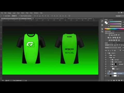 Download Free Short Sleeved Psd Jersey Tutorial Template Youtube PSD Mockup Template