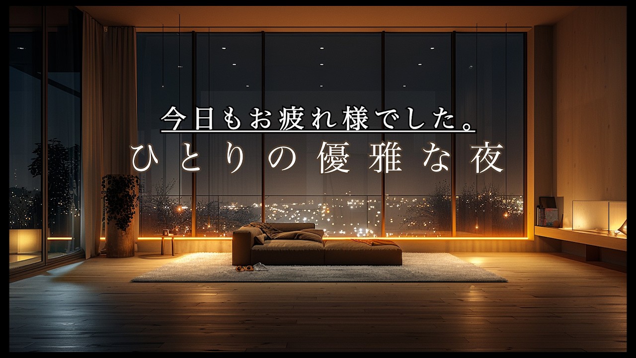 【癒やしBGM】今日もお疲れ様でした｜ひとりの優雅な時間の癒やし（ジャズピアノ）