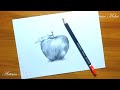 Art249| Dessin pomme - Comment dessiner une pomme FACILEMENT | How to draw apple |Easy apple drawing