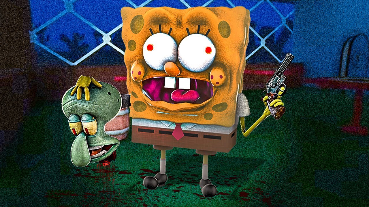 страшный спанч боб игра. спанч боб хоррор игра. хоррор про спанч боба. хоррор про спанч боба. игры хорроры с спанч бобом.