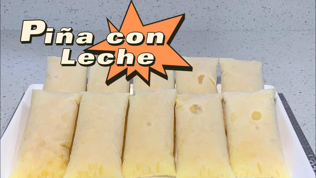 Helados de Piña con Leche que no se amargan