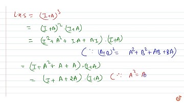 If `A` is a square matrix such that `A^2=A` , show that `(I+A)^3=7A+I` .