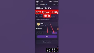 TapSwap Cenima Code l NFT Types: Utility NFTs #tapswap #tapswapcode #airdrop