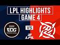 EDG vs NIP Highlights Game 4 | LPL 2026 Split 2 Play-In | EDward Gaming vs Ninjas in Pyjamas