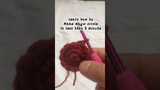 Beginner friendly magic circle in less than 5 minute. #beginnerfriendly #crochet #magiccircle