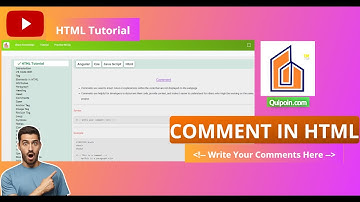 Comments in HTML : CH-09 HTML Tutorial | QuipoIn