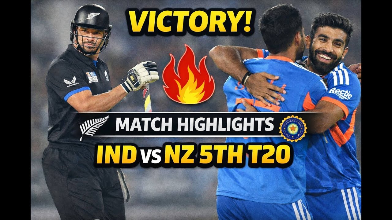 India Vs New Zealand 5th T20 Match Full Highlights 2026 - YouTube