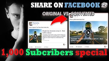 How to Share YouTube Videos on Facebook with Big Thumbnail | YouTube Link Share | 1000 Subs special