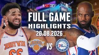 New York Knicks Vs Philadelphia 76ers Full Game Highlights Oct 20, 2026 NBA2K27 Simulation