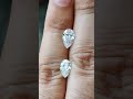 Pear diamond size compare 1.5 vs 1ct color compare D to G