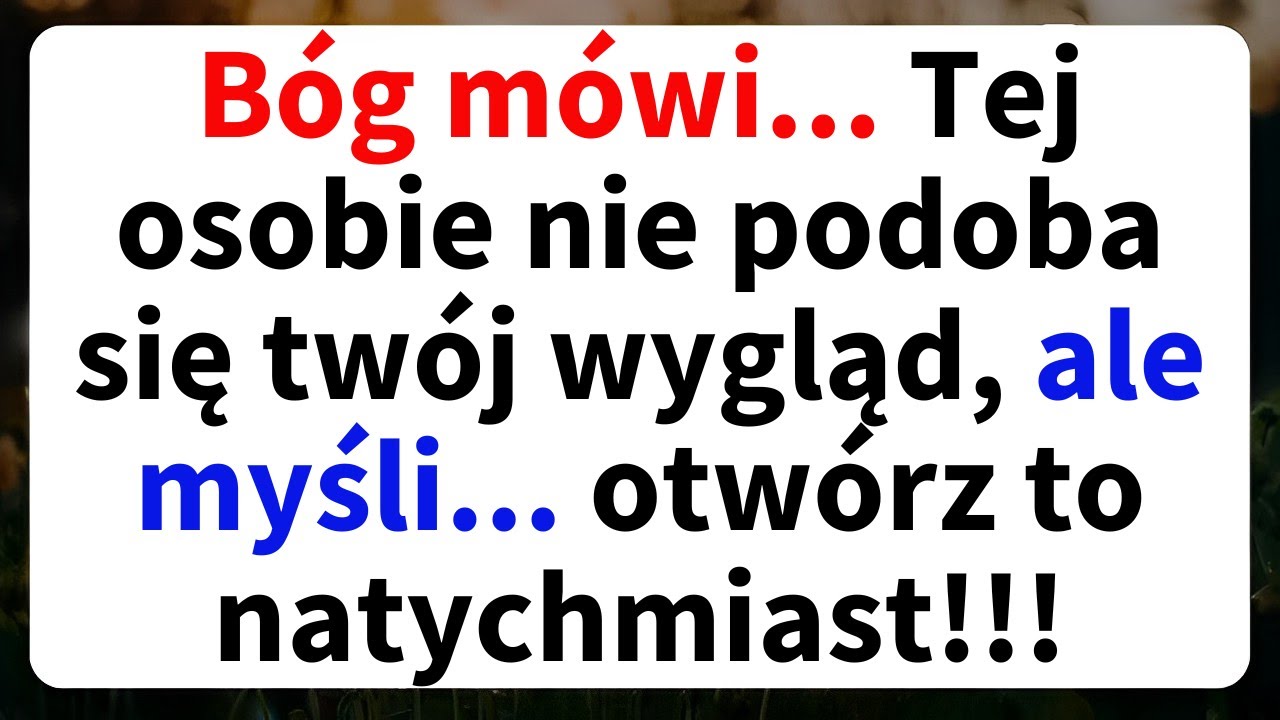 Podobam Mu Się Ale Mnie Unika Bóg mówi... Tej osobie nie podoba się twój wygląd, ale myśli... otwórz