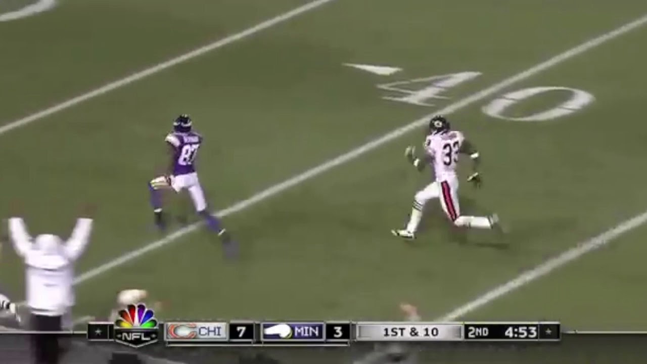 Bernard Berrian 99 yard Touchdown Catch (2008) YouTube