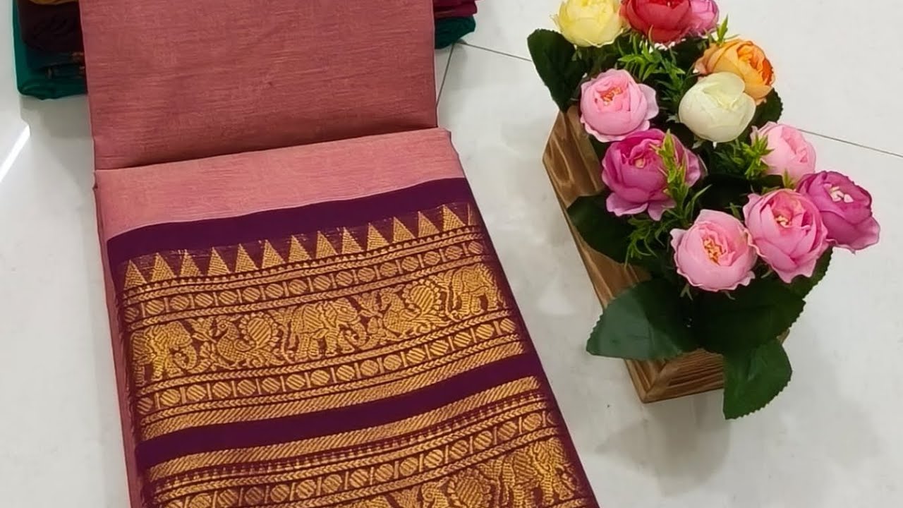 Chettinad cotton sarees with running blouse 😍#cottonsarees #chettinadcottonsarees #onlineshopping