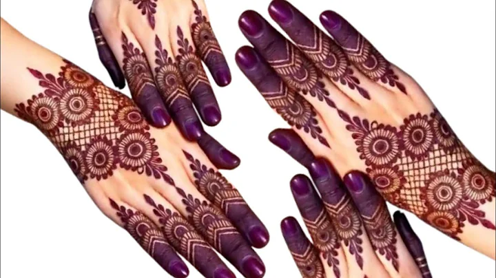 Beautiful Quick Henna Design For Back Hand | Easy And Simple Mehndi Design Tutorial #thouseenshenna 