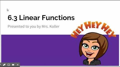 6.3 Linear Functions