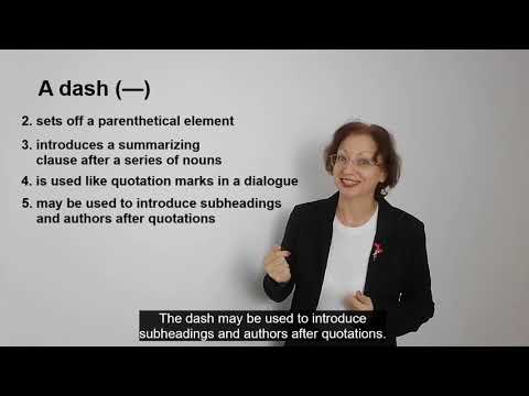 4.10. Dash / Punctuation / English Writing
