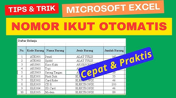 Membuat nomor urut otomatis di excel