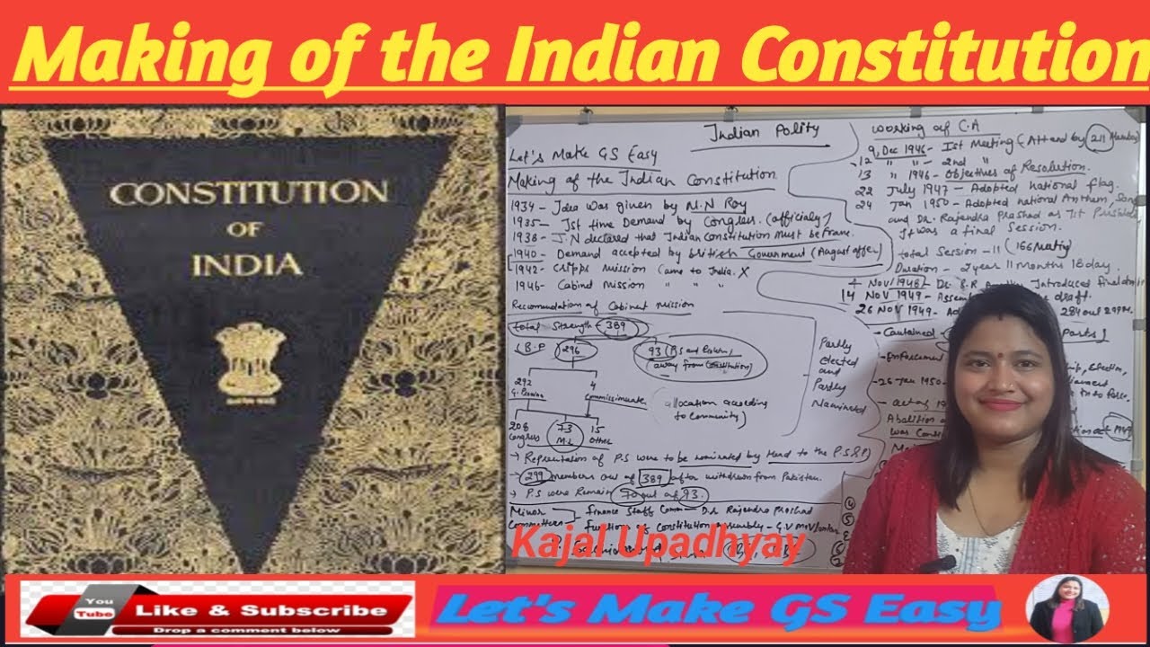 Class L Making Of The Indian Constitution Indian Constitution Indian Polity M