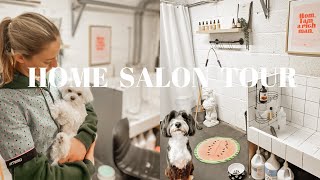 HOME DOG SALON TOUR | what I'd do differently | creating a calm space | dog grooming