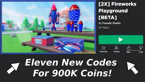All The New Free Working Codes in Roblox Fireworks Playground!! (Gives 900K Coins!)