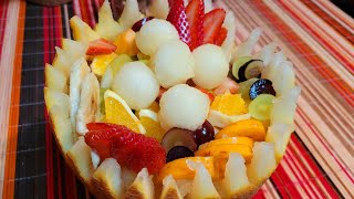 وصفات رمضان/سلطة الفواكه بطريقة رائعة ولذيذة صحية وبدون سكر/fruit salad/salade de fruits