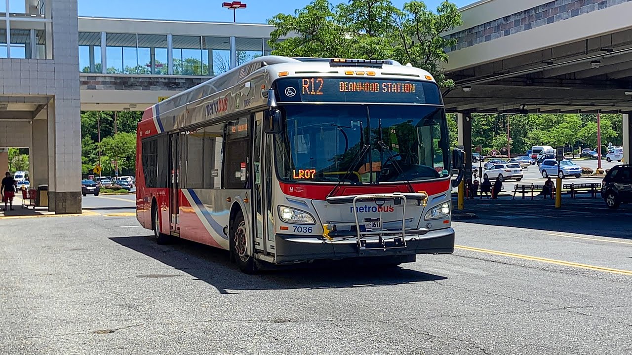 WMATA 2011 New Flyer XDE40 7036 on Route R12 - YouTube