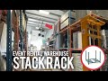Event rental warehouse  stack rack
