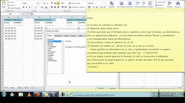 Problema fecha en excel. Importar .txt a .xls y a .csv