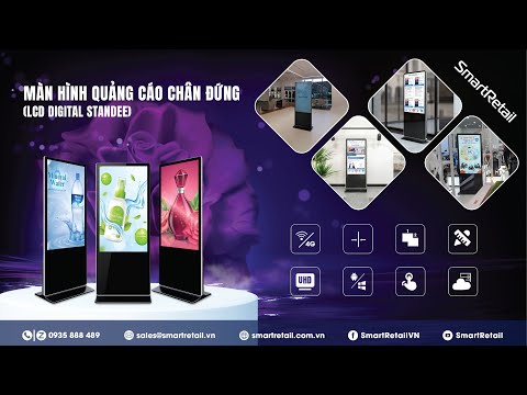 Video Lắp đặt màn hình quảng cáo (LCD Digital Standee) tại... - youtube